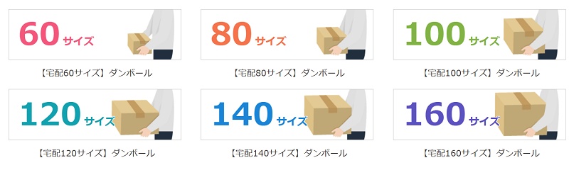ダンボールワン 段ボールサイズ